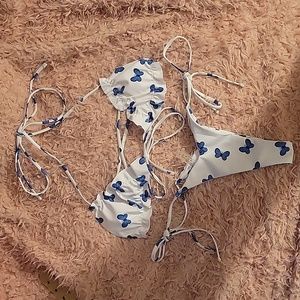 Never Worn Blue Butterfly Bikini